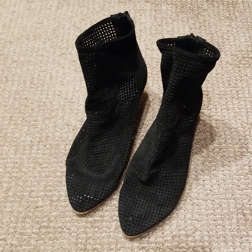 Black Jeffrey Campbell mesh booties